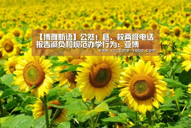 【博雅新语】公然!县、校两级电话报告减负和规范办学行为:亚博(图2) 亚博官网